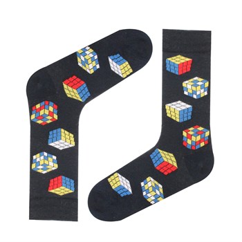 Rubik Küp Desenli Çorap