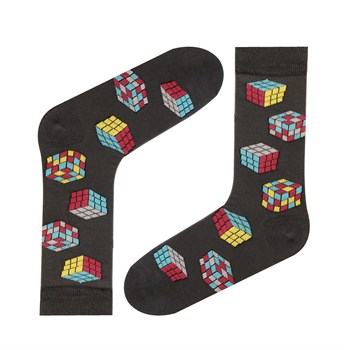 Rubik Küp Desenli Çorap
